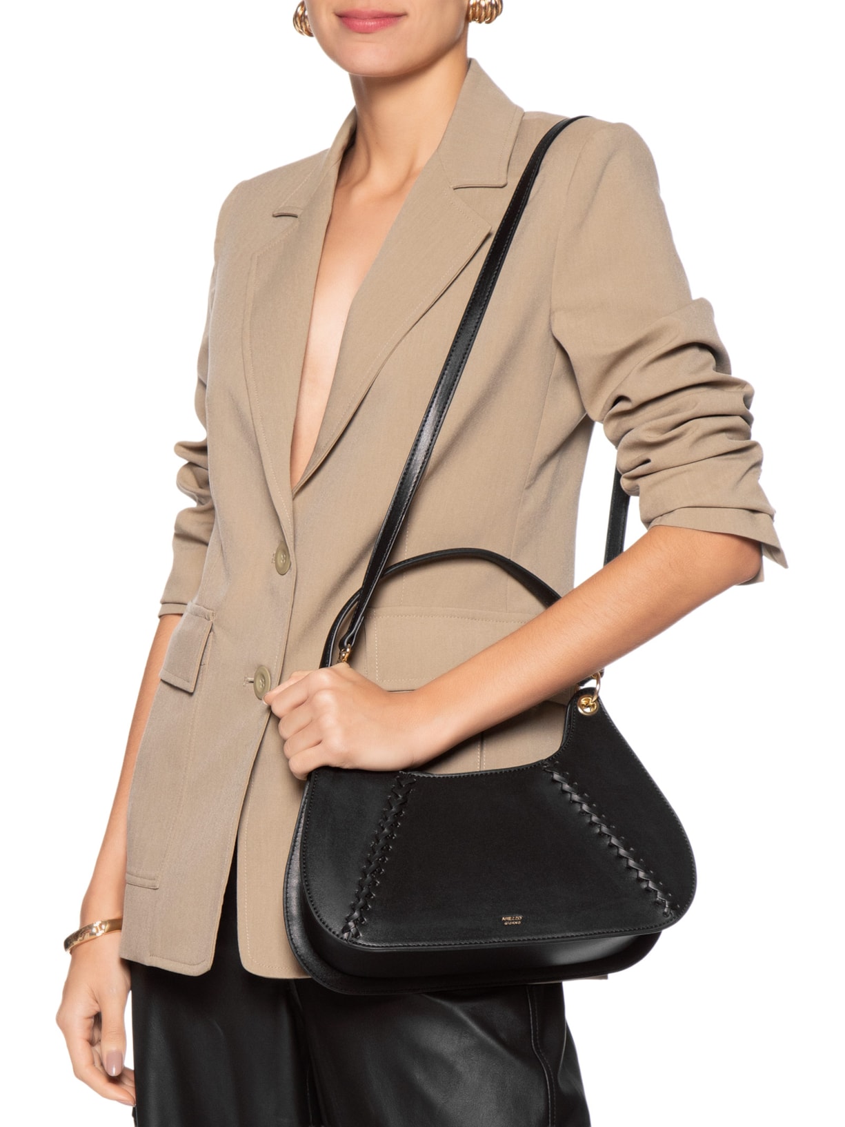 Bolsa Feminina Média Eco Calf Preto Arezzo