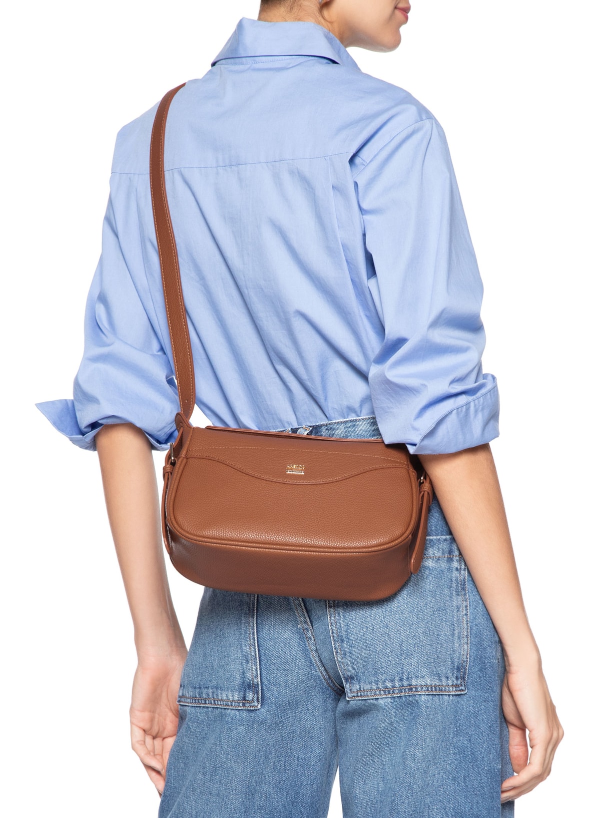 Bolsa Feminina Média Eco Floater Caramel Marrom Arezzo