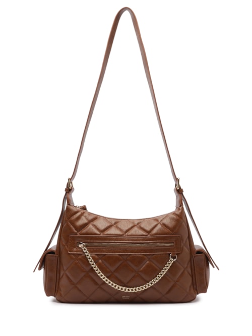 Bolsa Feminina Média Eco Soft Shine - Marrom