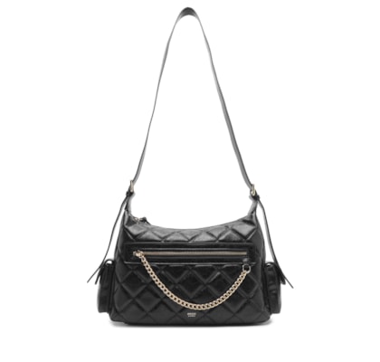 Bolsa Feminina Média Eco Soft Shine - Preto