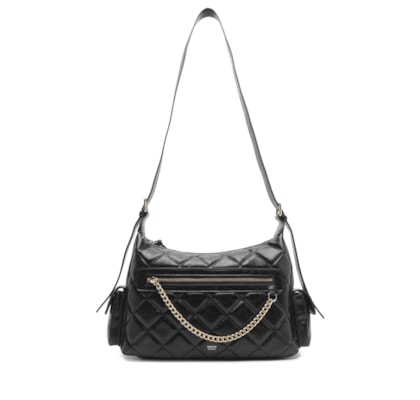 Bolsa Feminina Média Eco Soft Shine - Preto