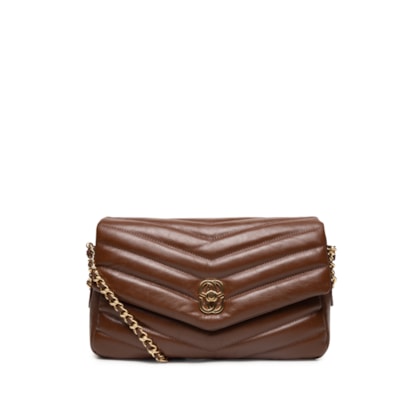 Bolsa Feminina Média Elara Couro - Marrom