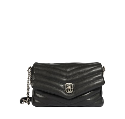 Bolsa Feminina Média Elara Couro - Preto