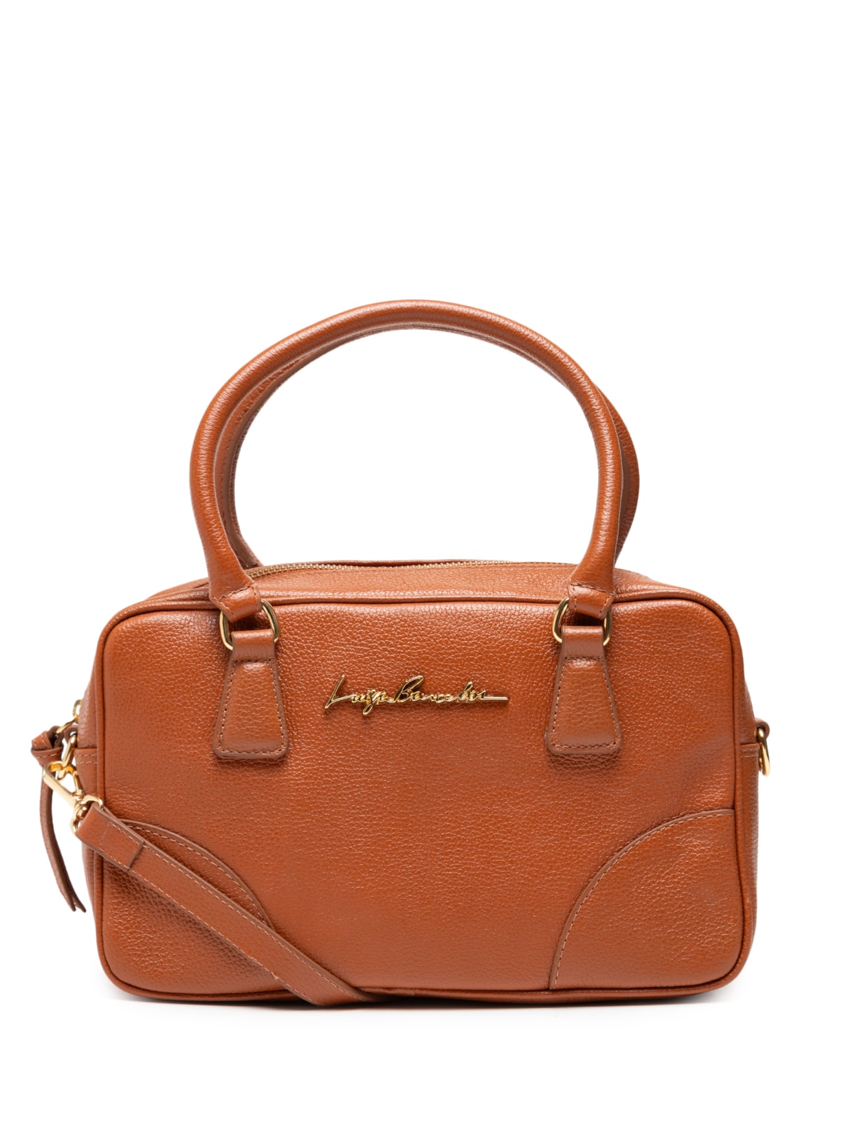 Bolsa Feminina Média Em Couro Com Alça Dupla - Marrom