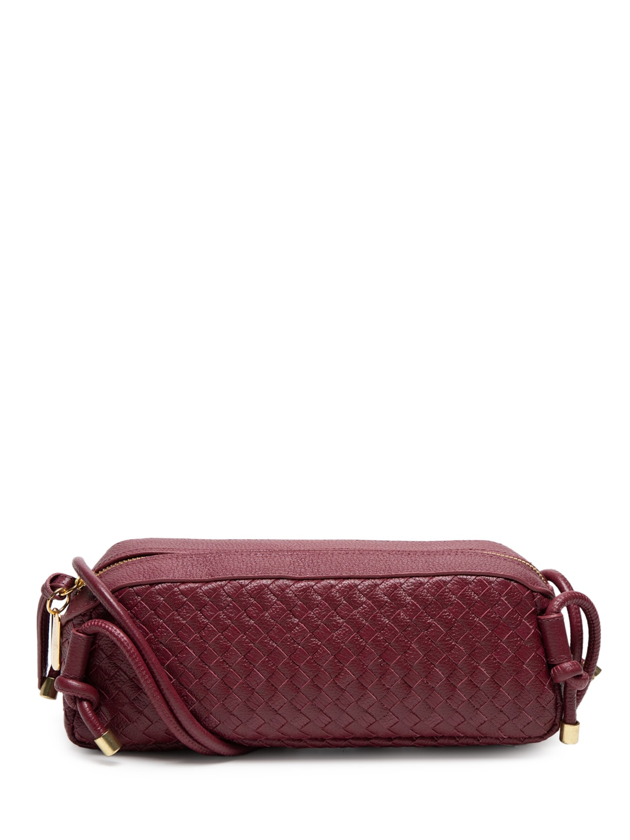 Bolsa Feminina Média Em Couro Marsala Minimalista - Vinho