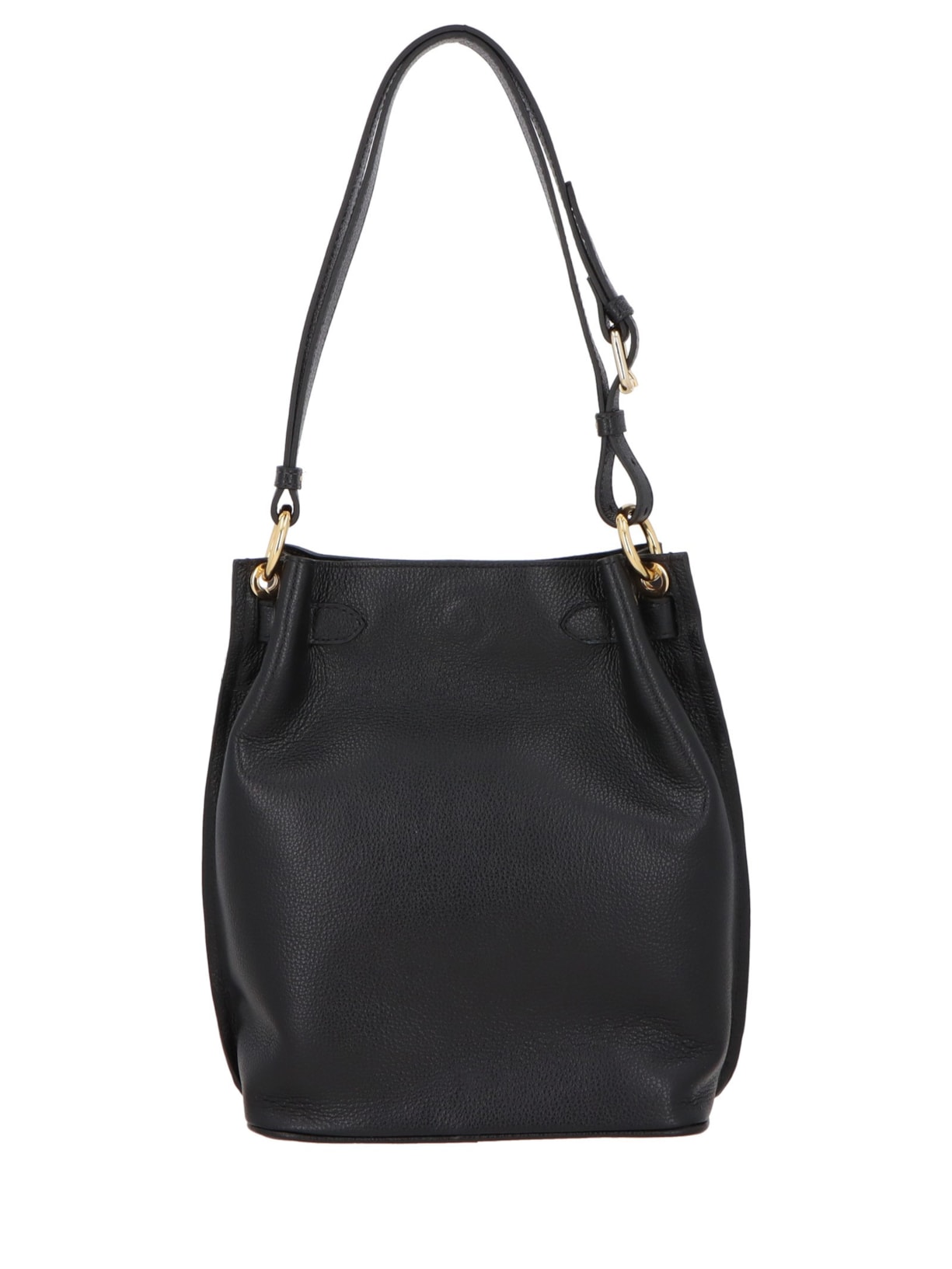 Bolsa Feminina Média Em Couro Preto Luiza Barcelos