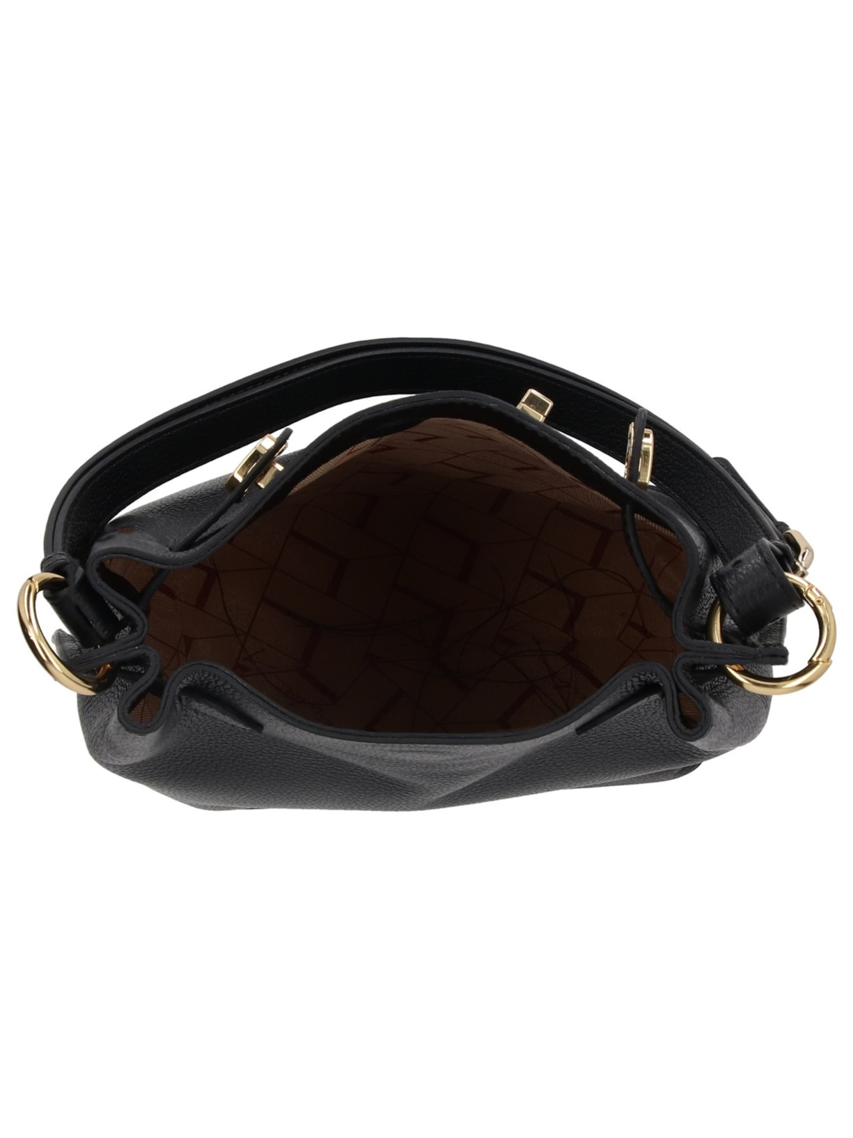 Bolsa Feminina Média Em Couro Preto Luiza Barcelos