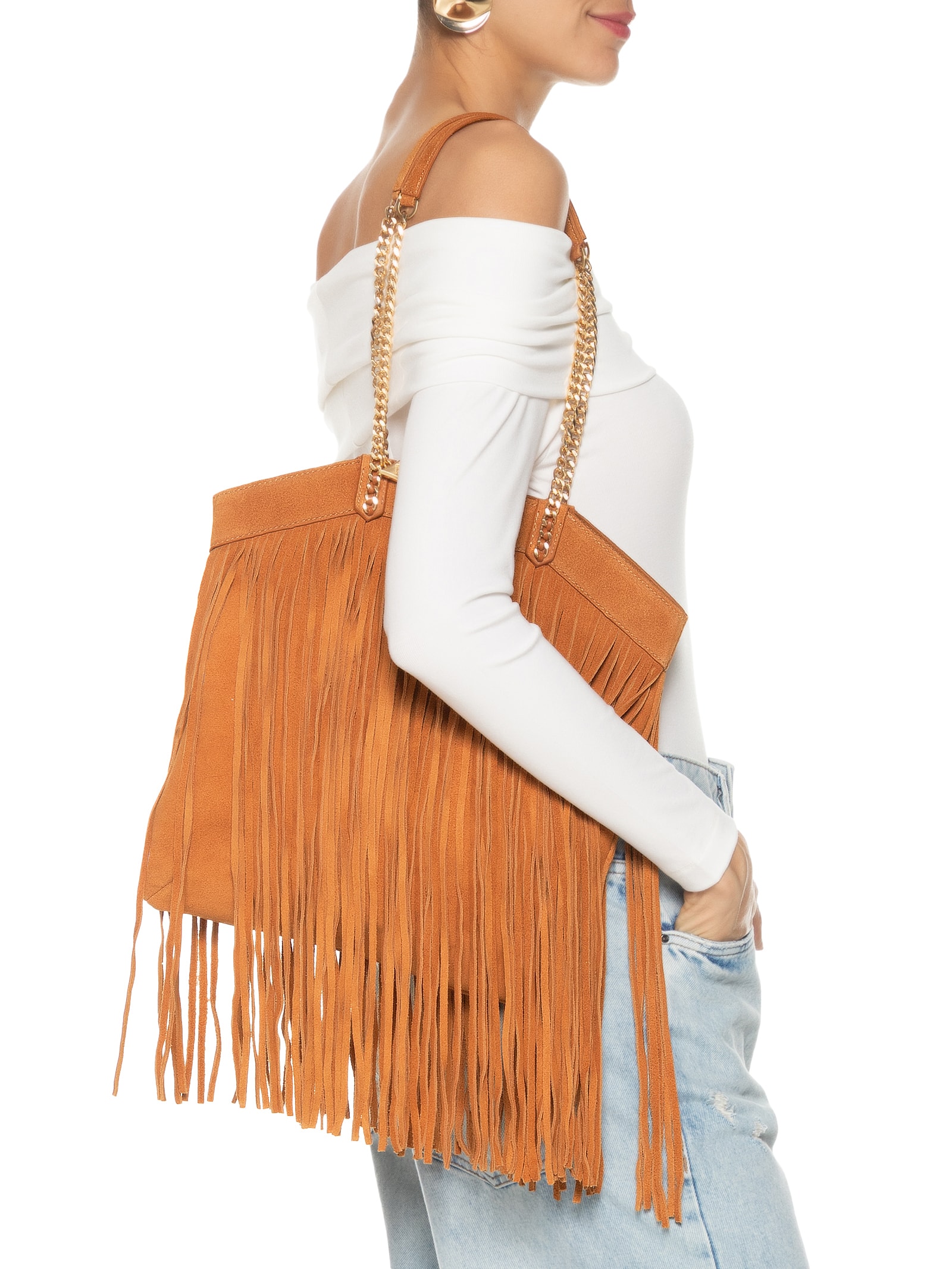 Schutz - Bolsa Feminina Média Iron - Marrom