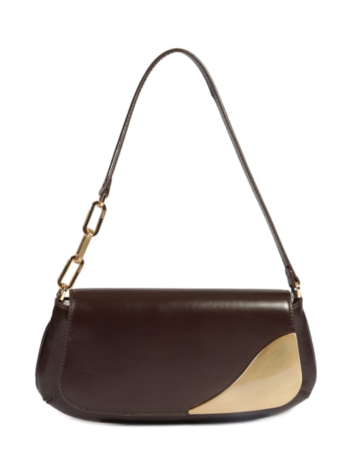 Bolsa Feminina Média Kloss Couro - Marrom