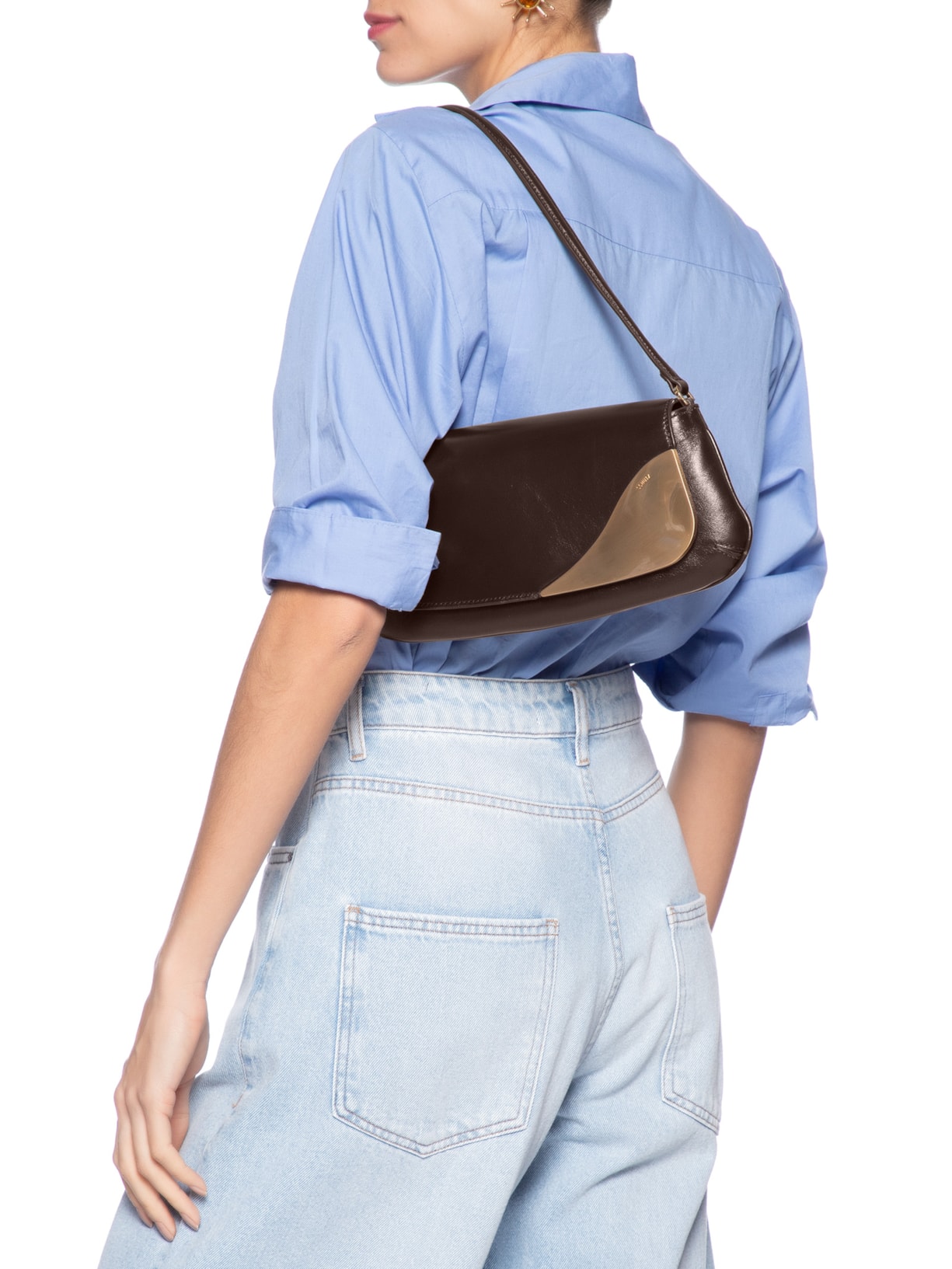 Bolsa Feminina Média Kloss Couro Marrom Schutz