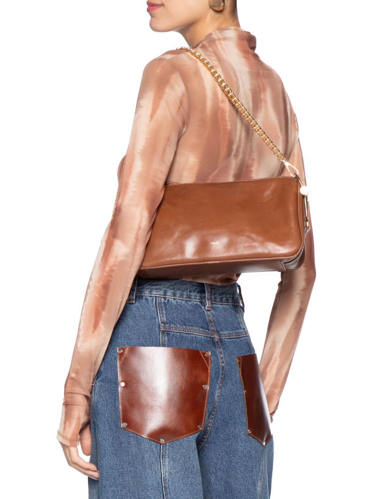 Bolsa Feminina  Média  Leather Arizona Marrom Arezzo