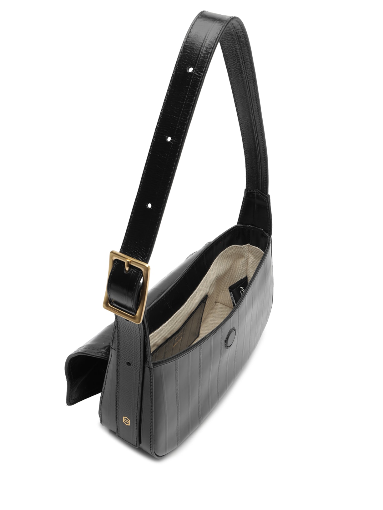 Bolsa Feminina Média Leather Enguia Preto Arezzo