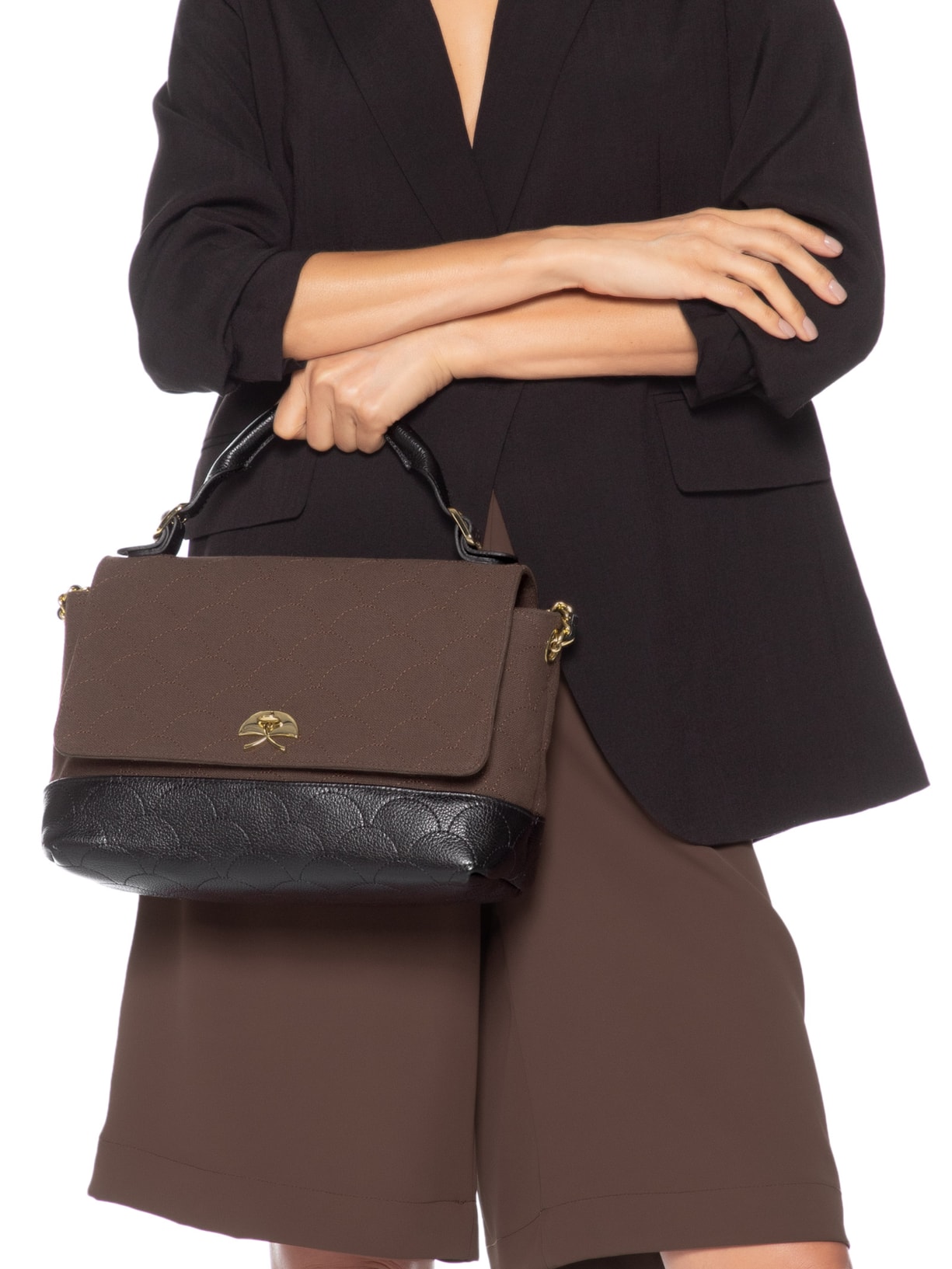 Bolsa Feminina  Média Marrom Luiza Barcelos