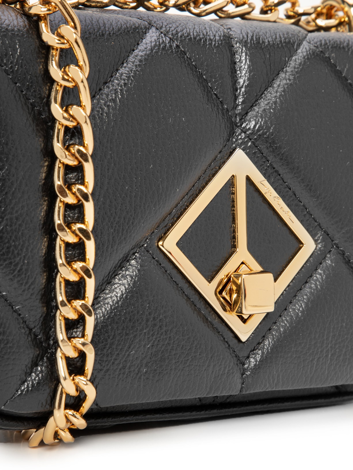 Bolsa Feminina Média Matelassê Preto Luiza Barcelos