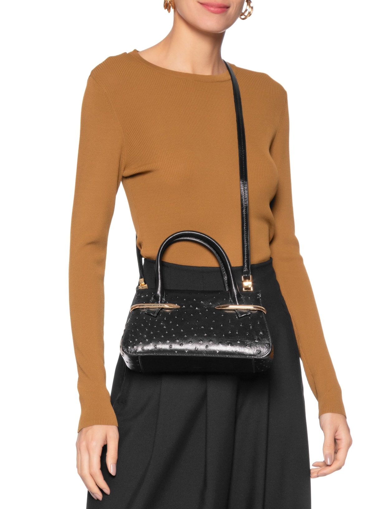 Bolsa Feminina Média NA AVES/VE O SH Preto Arezzo