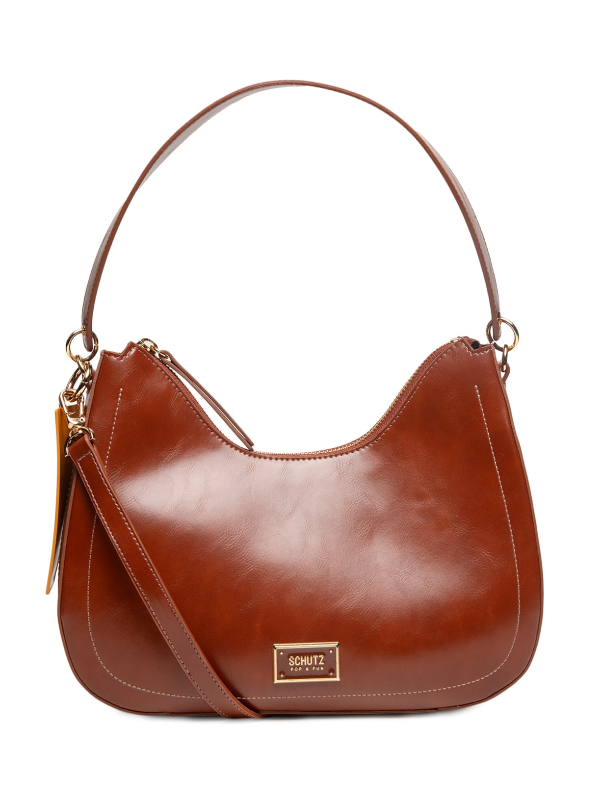 Bolsa Feminina Média Napa Madrid Other Marrom Schutz