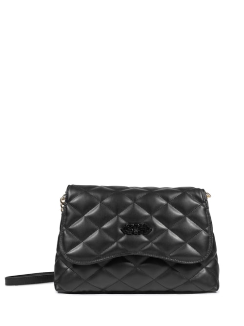 Bolsa Feminina Média Napa Paris Tecno - Preto