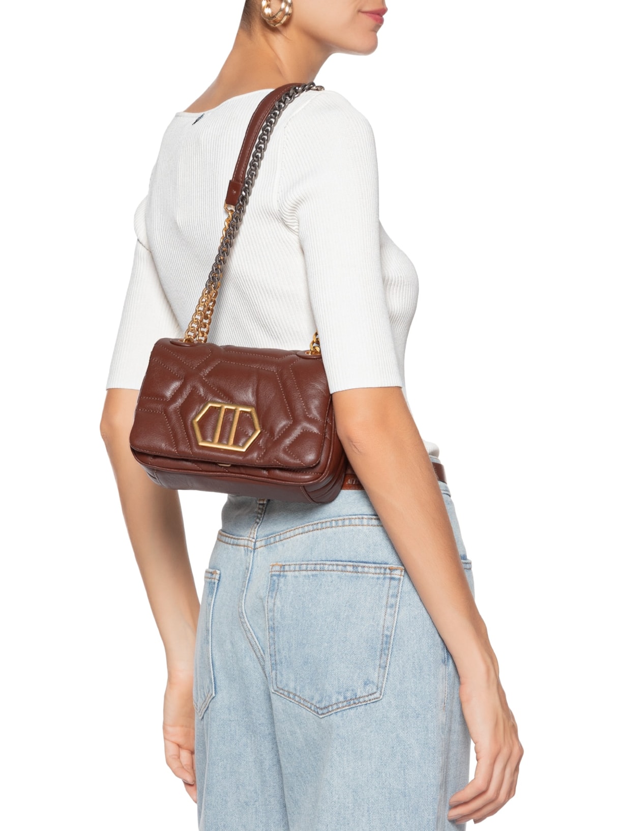 Bolsa Feminina Média Nápoles Marrom Arezzo