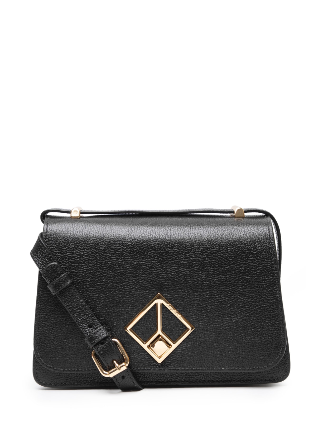 Bolsa Feminina Média Quadrada Contemporânea - Preto