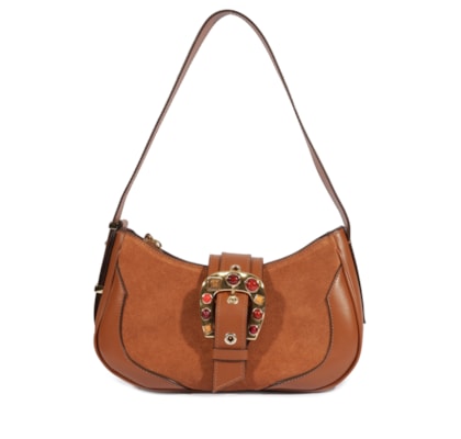 Bolsa Feminina Média Sable Couro - Marrom