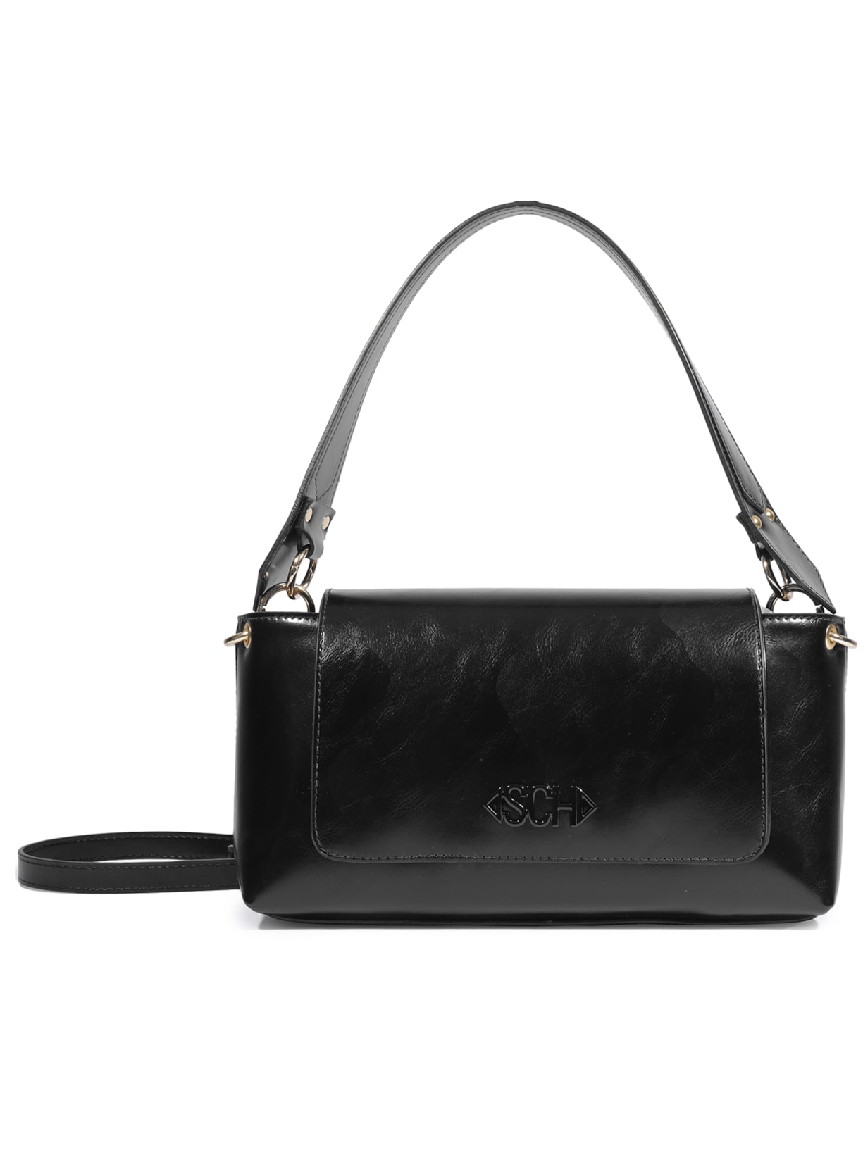 Bolsa Feminina Média Shoulder Preto Schutz