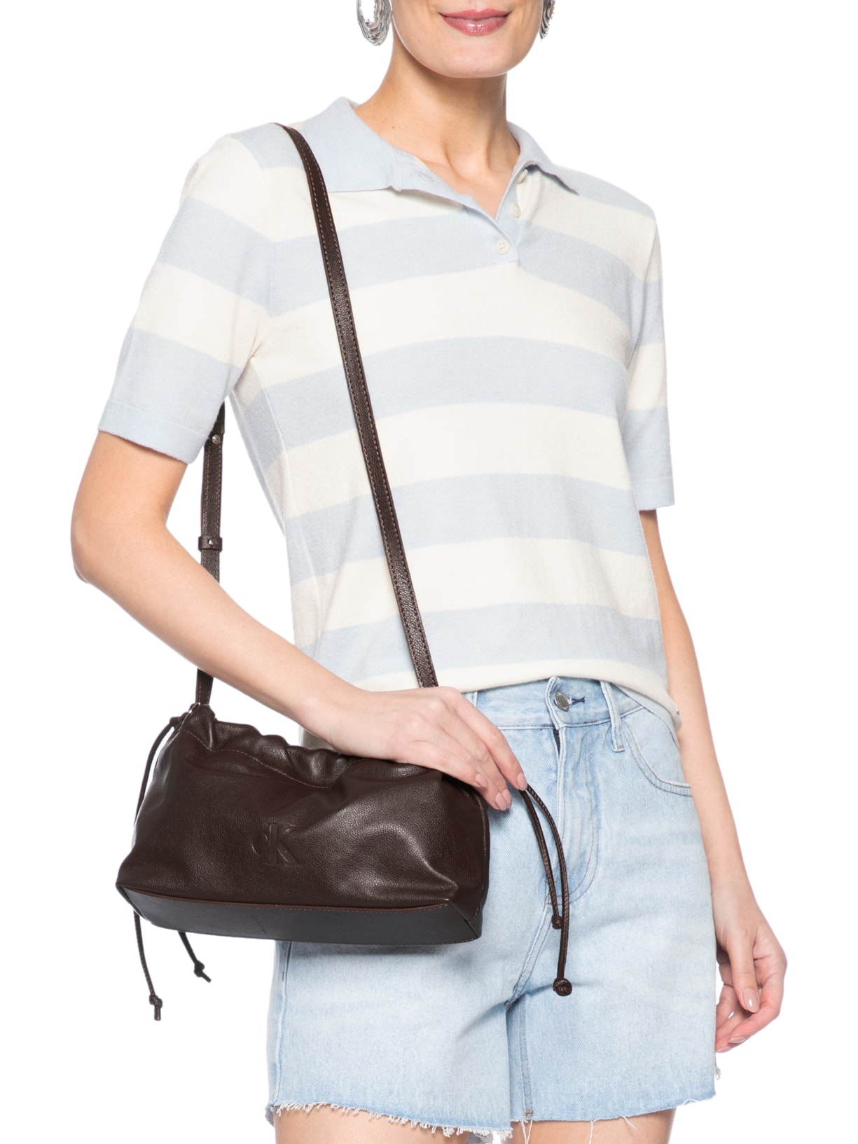 Bolsa Feminina Média Soft Marrom Calvin Klein Jeans