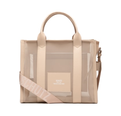 Bolsa Feminina Média Tela Easy Leather Egg Shell - Bege