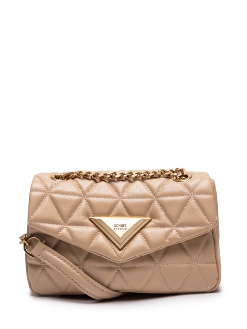 Bolsa Feminina Média Tiracolo Matelassê - Bege