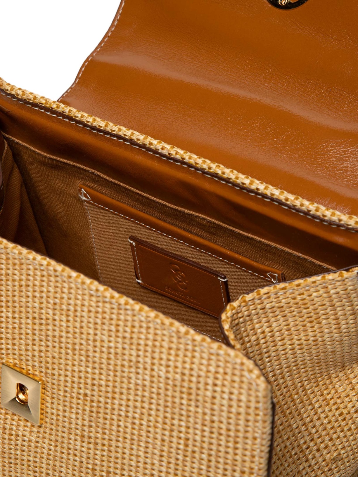 Bolsa Feminina Média Tiracolo Ráfia Bege Schutz