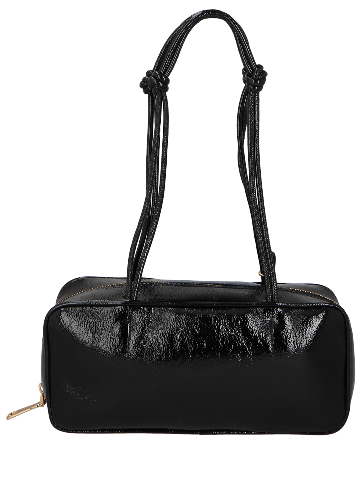 Bolsa Feminina Média Verniz Alças de Nó Preto Luiza Barcelos