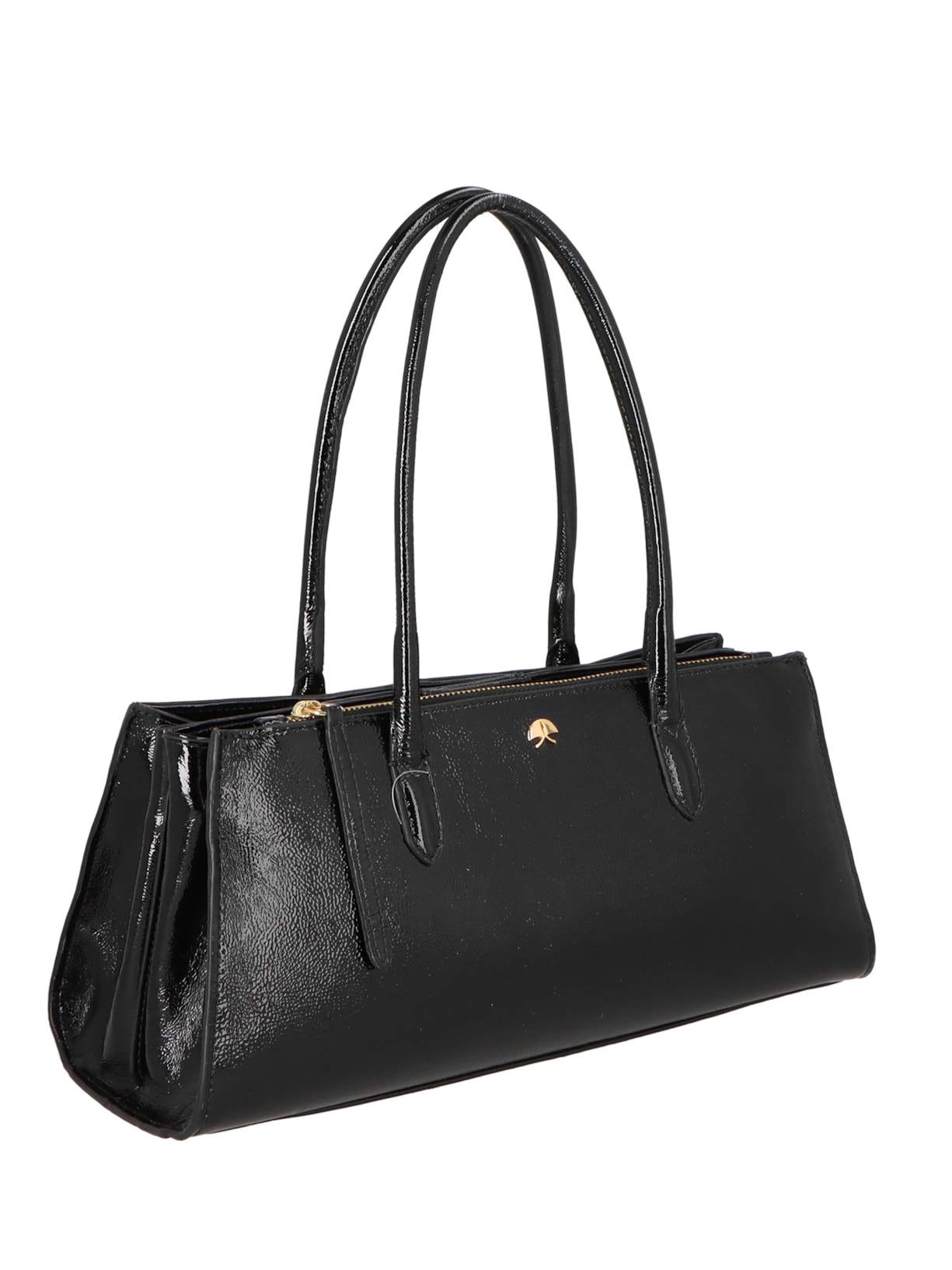 Bolsa Feminina Média Verniz Preto Luiza Barcelos