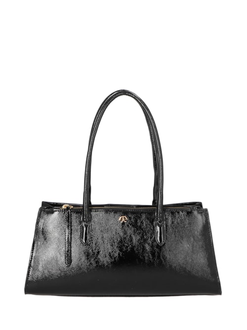 Bolsa Feminina Média Verniz - Preto