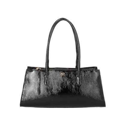 Bolsa Feminina Média Verniz - Preto
