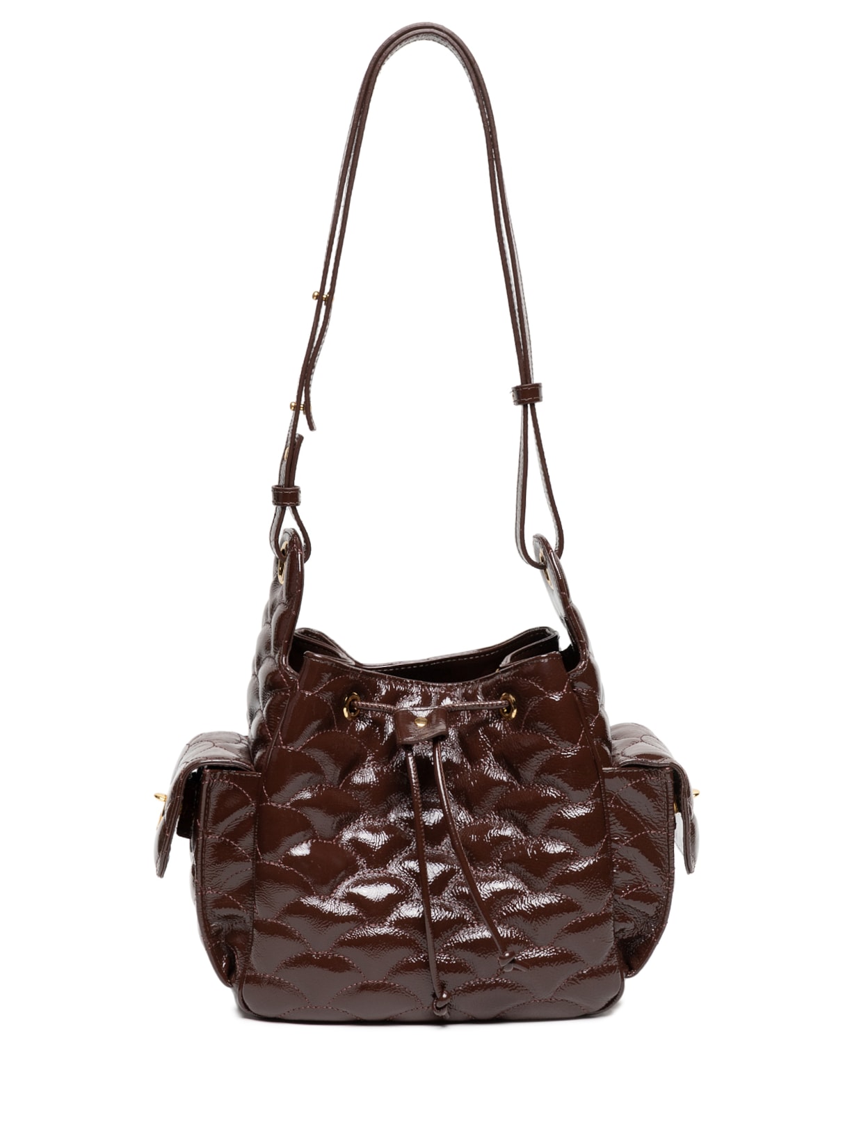 Bolsa Feminina Média Verniz Show Marrom Luiza Barcelos