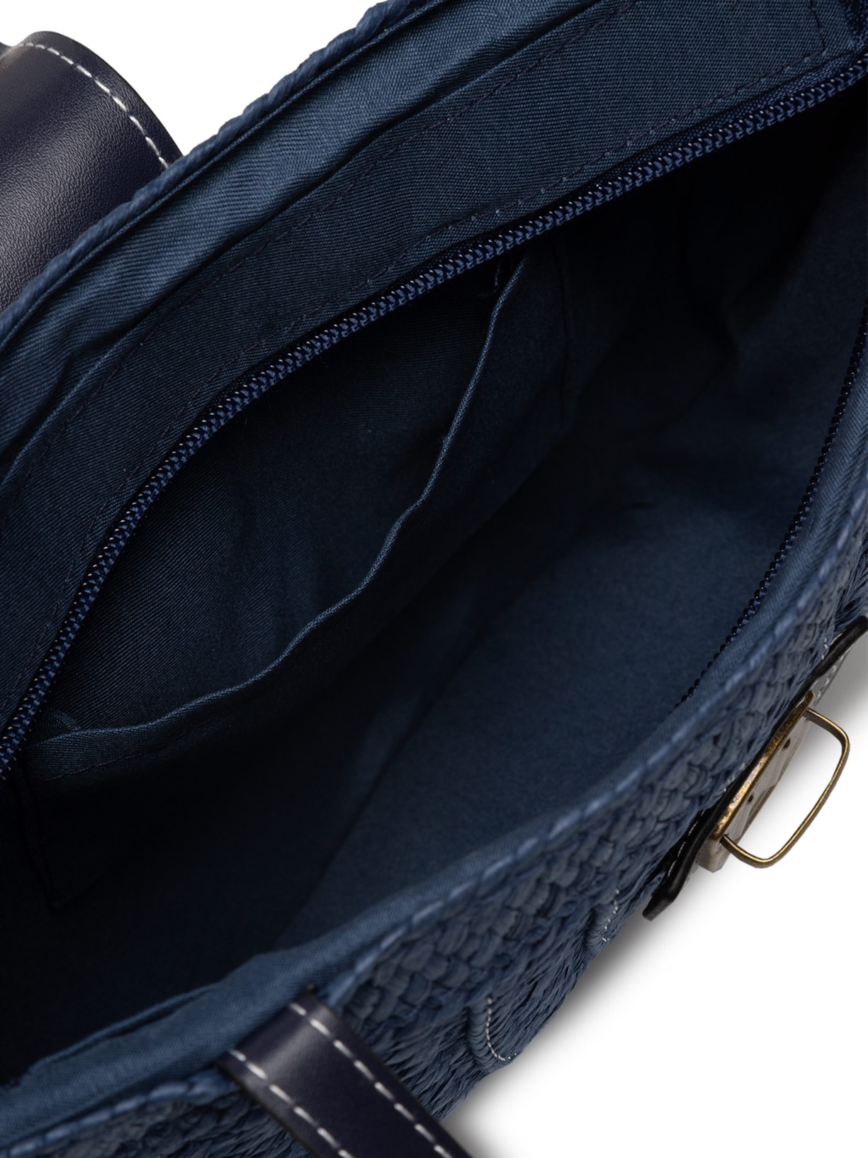 Bolsa Feminina Meia Lua Palha Azul Basiq