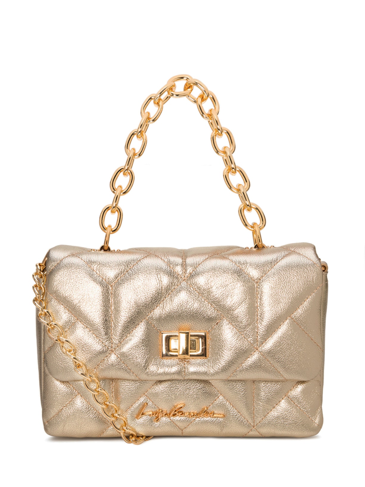 Bolsa Feminina Metal Leather - Dourado