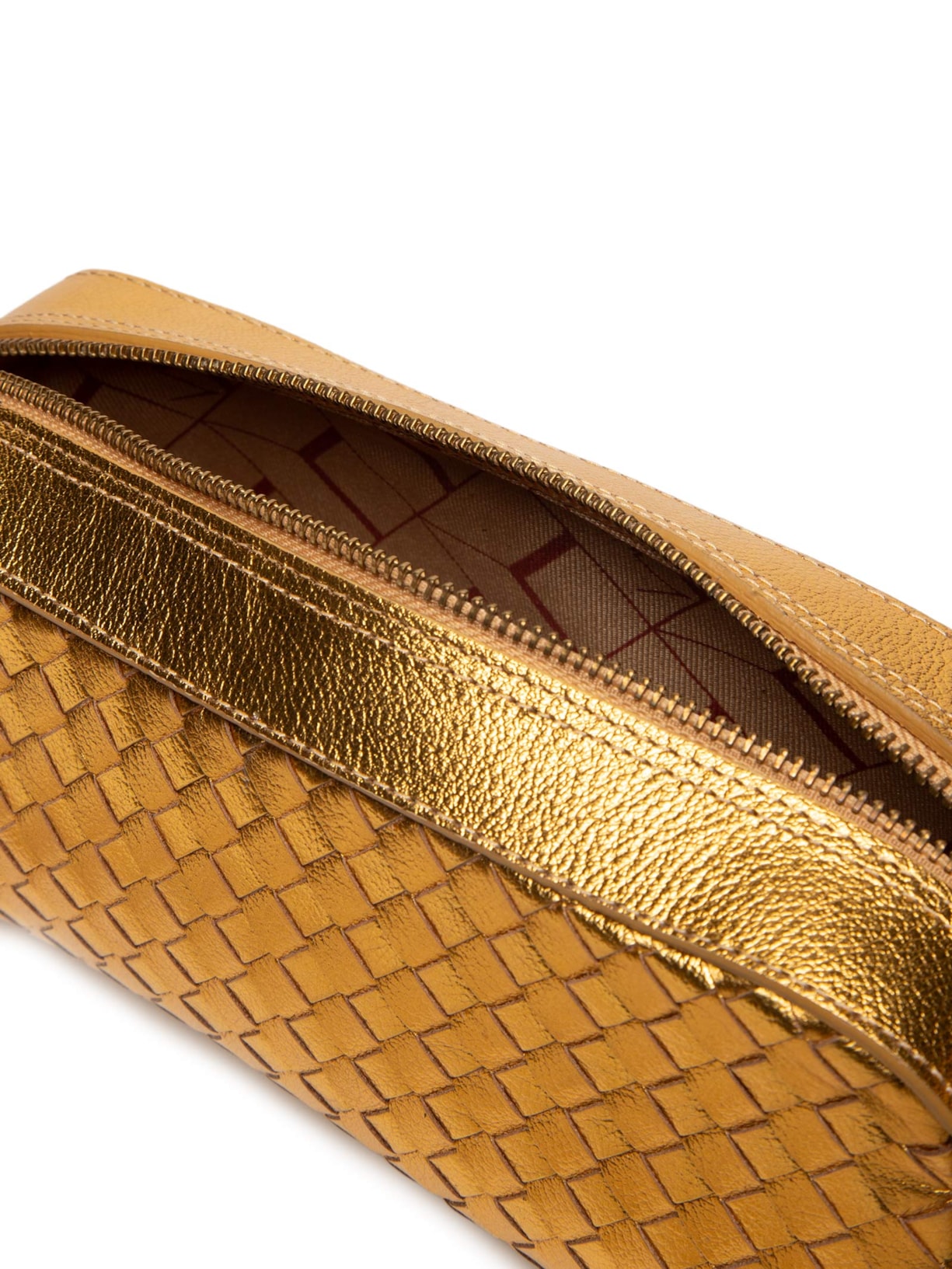 Bolsa Feminina Metal Leather Dourado Luiza Barcelos