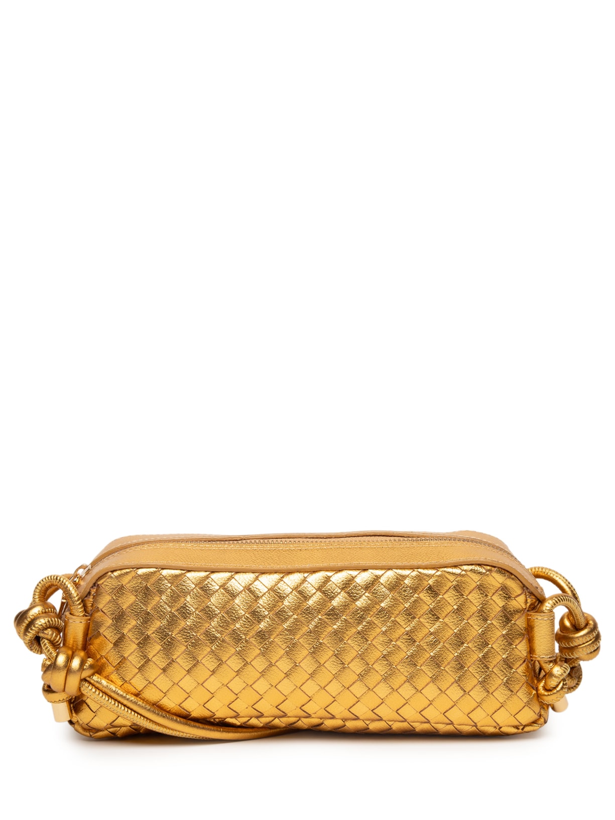 Bolsa Feminina Metal Leather Dourado Luiza Barcelos