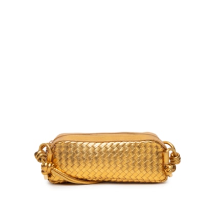 Bolsa Feminina Metal Leather - Dourado