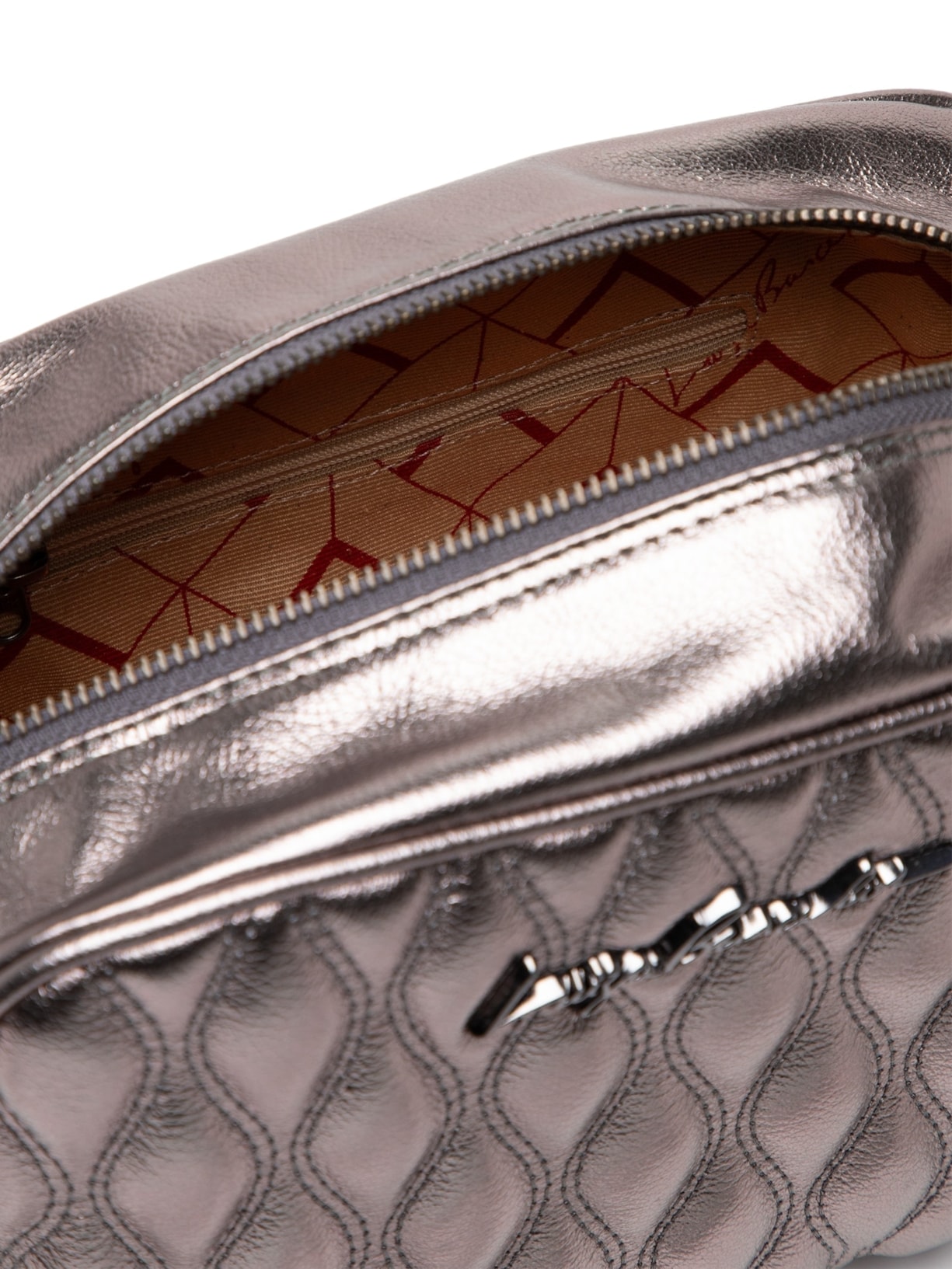 Bolsa Feminina Metal Leather Prata Luiza Barcelos