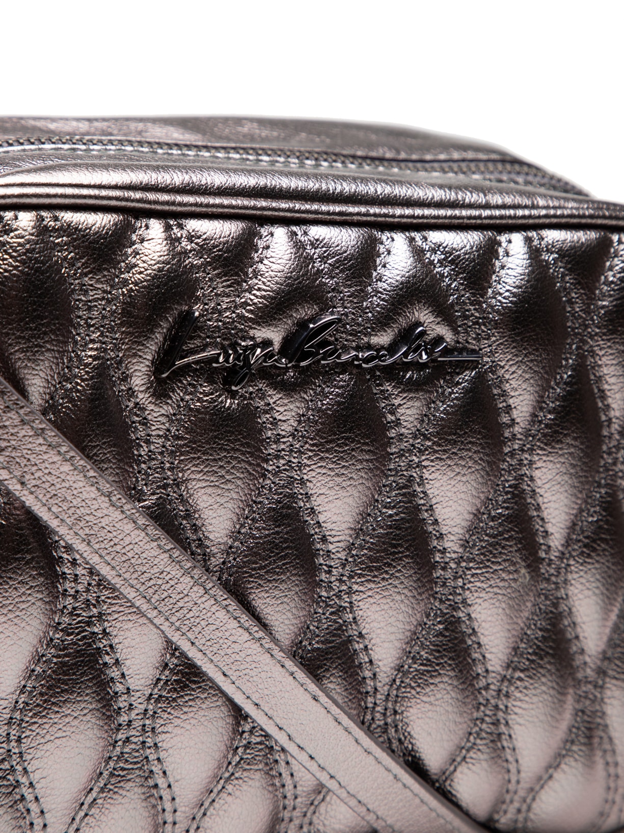 Bolsa Feminina Metal Leather Prata Luiza Barcelos