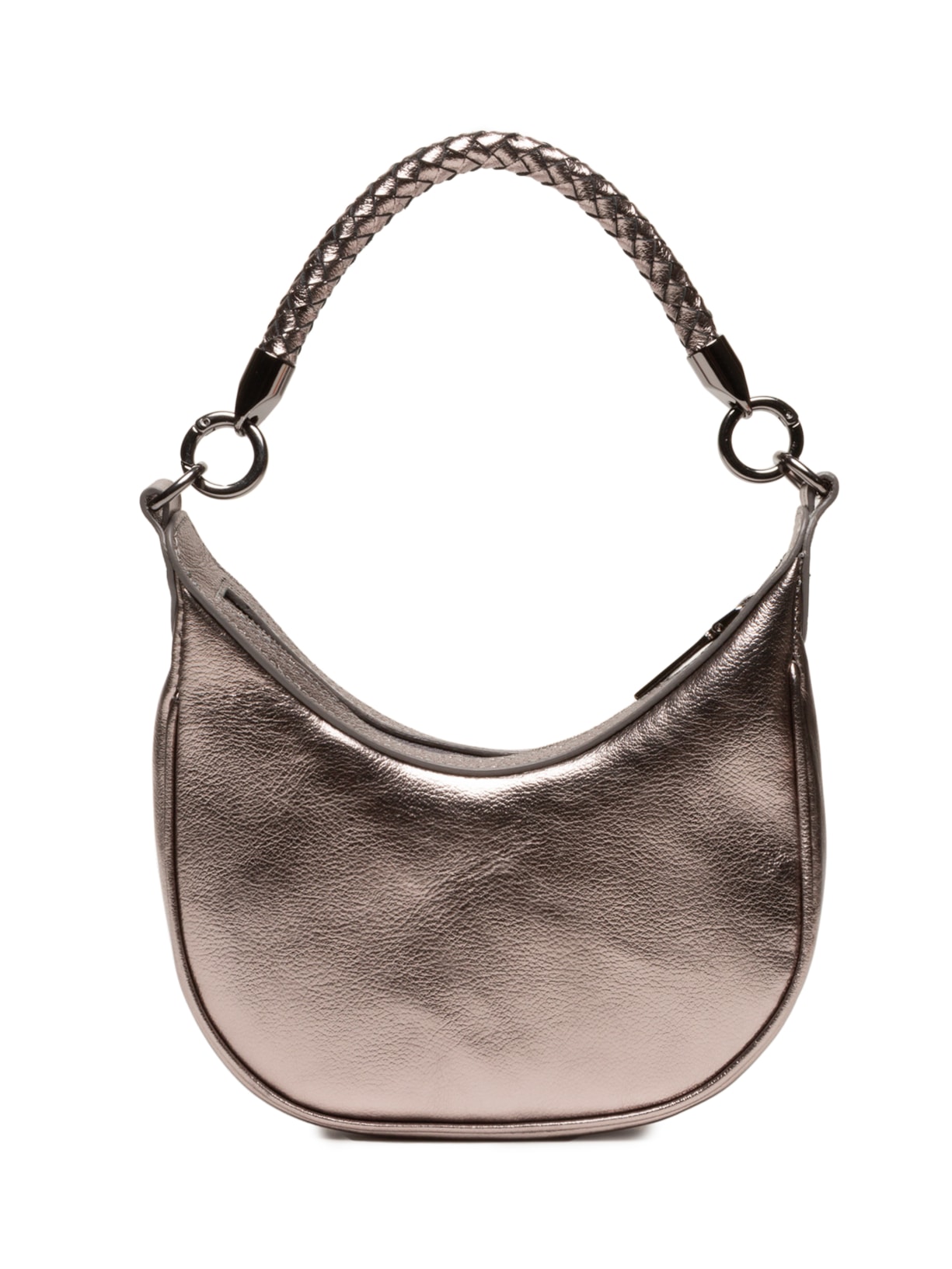 Bolsa Feminina Metal Leather Titanio - Prateada