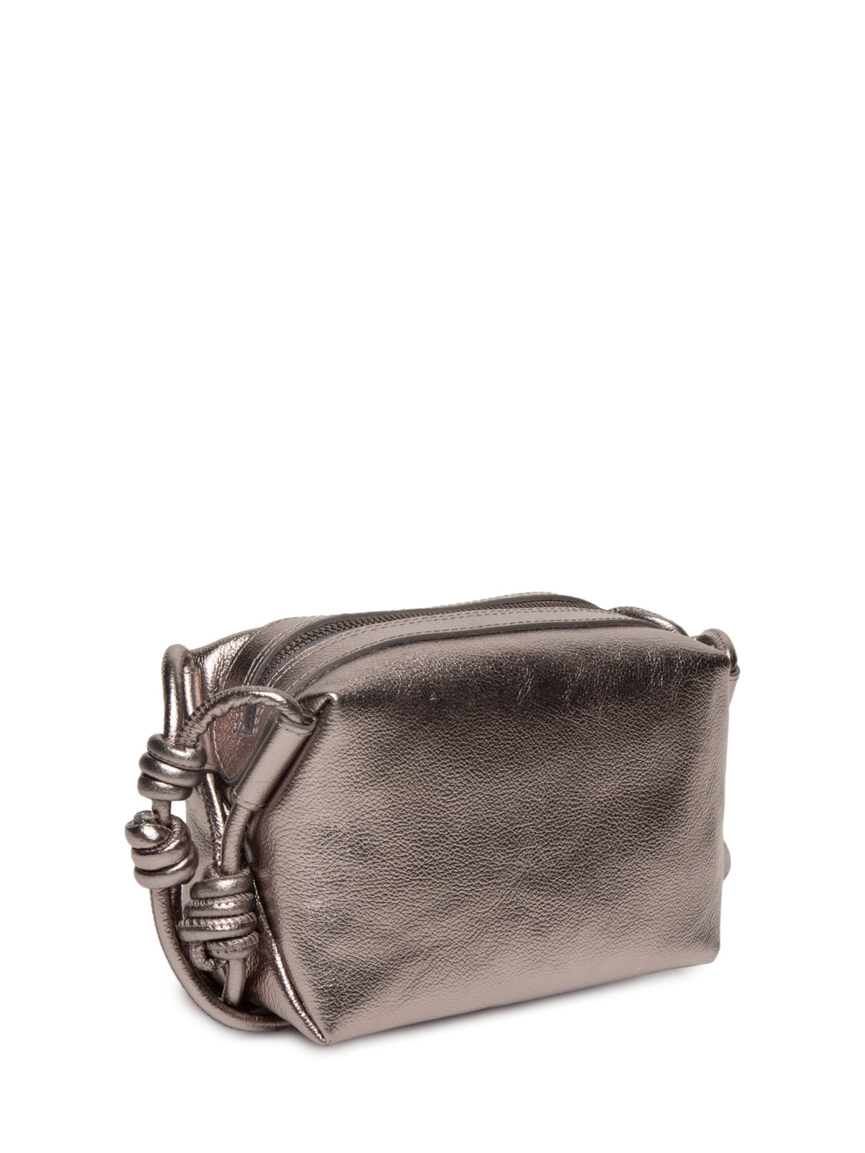 Bolsa Feminina Metal Leather Titânio Prateado Luiza Barcelos