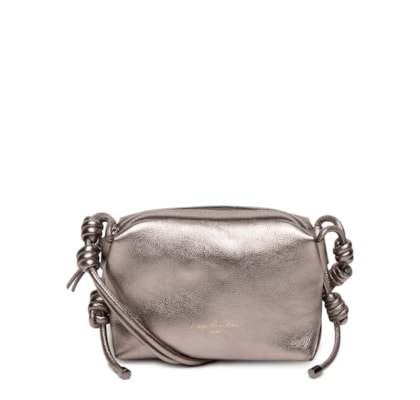 Bolsa Feminina Metal Leather Titânio - Prateado