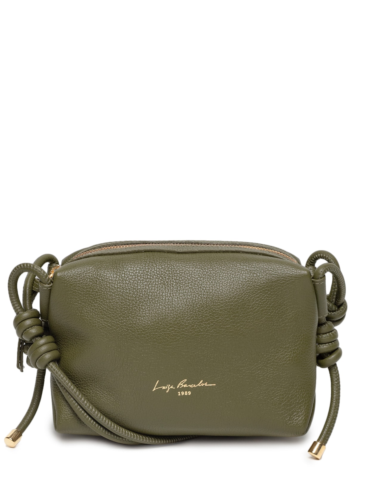 Bolsa Feminina Metal Leather Titânio Verde Luiza Barcelos