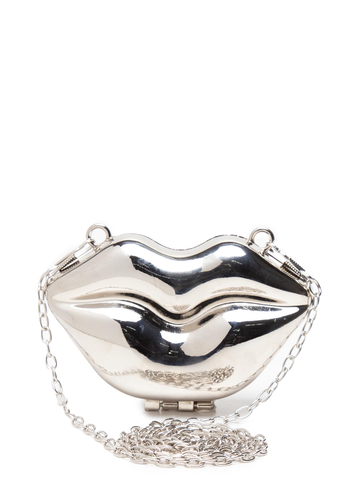 Bolsa Feminina Metálica Boca - Prata