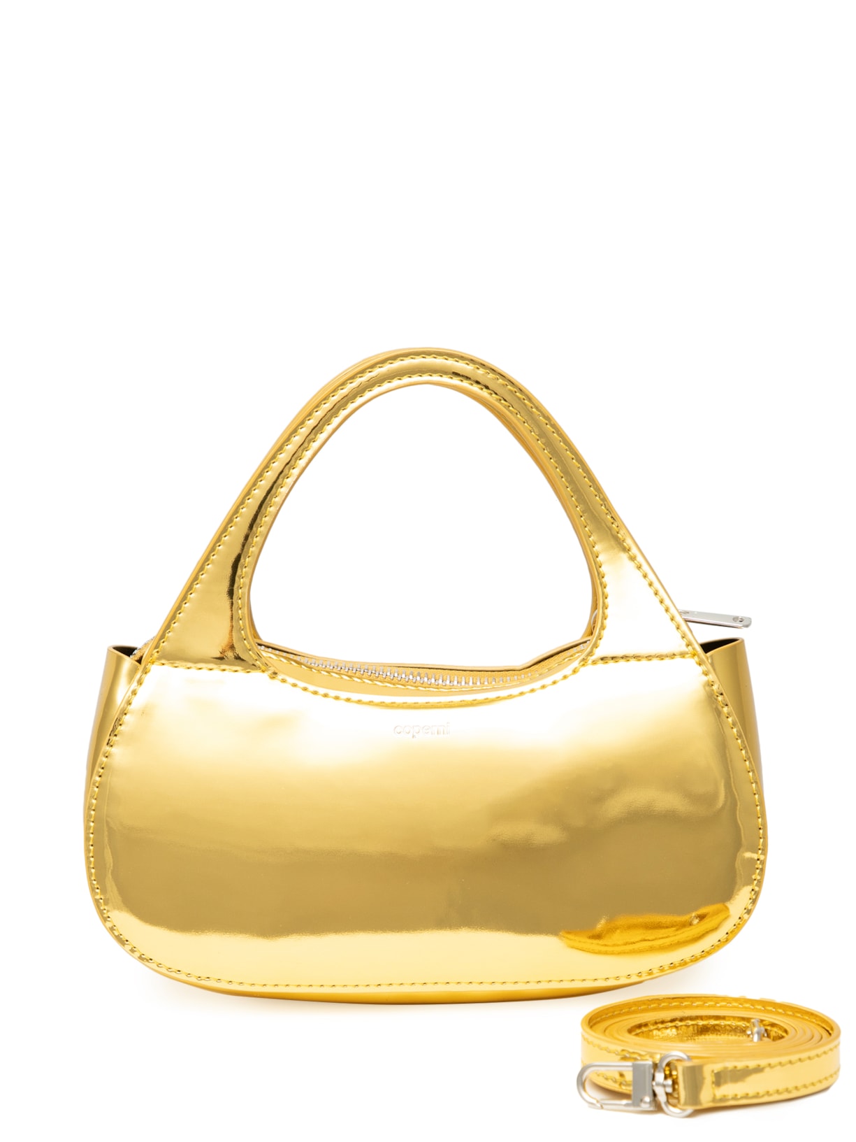 Bolsa Feminina Metallic Micro Baguette Swipe Bag - Dourado