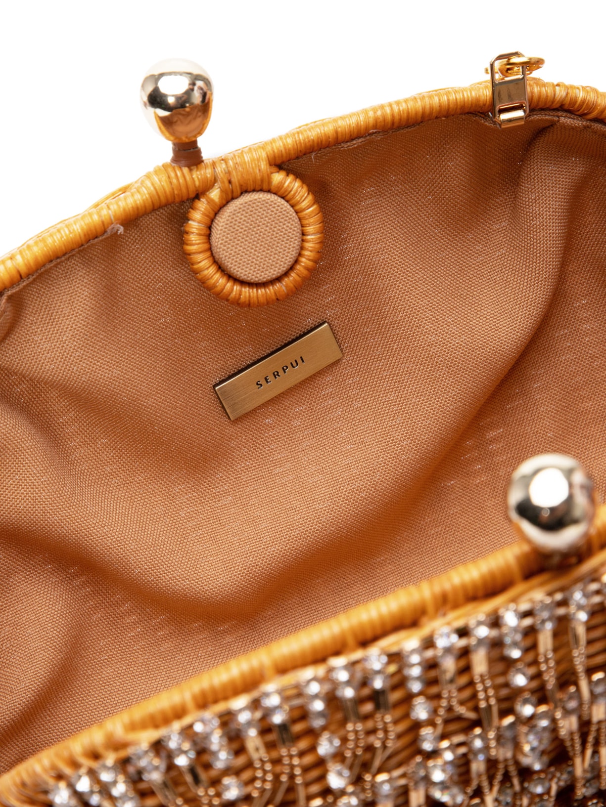 Bolsa Feminina Mia Crystals Wk Lt Honey Bege Serpui