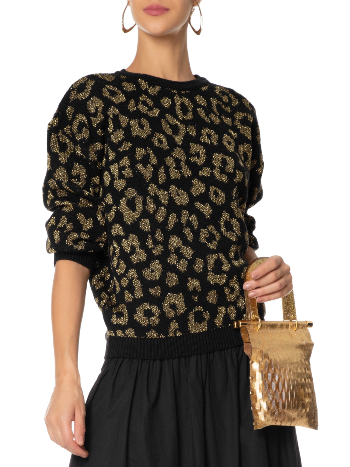 Bolsa Feminina Micro Fishing Net Dourado Estilé