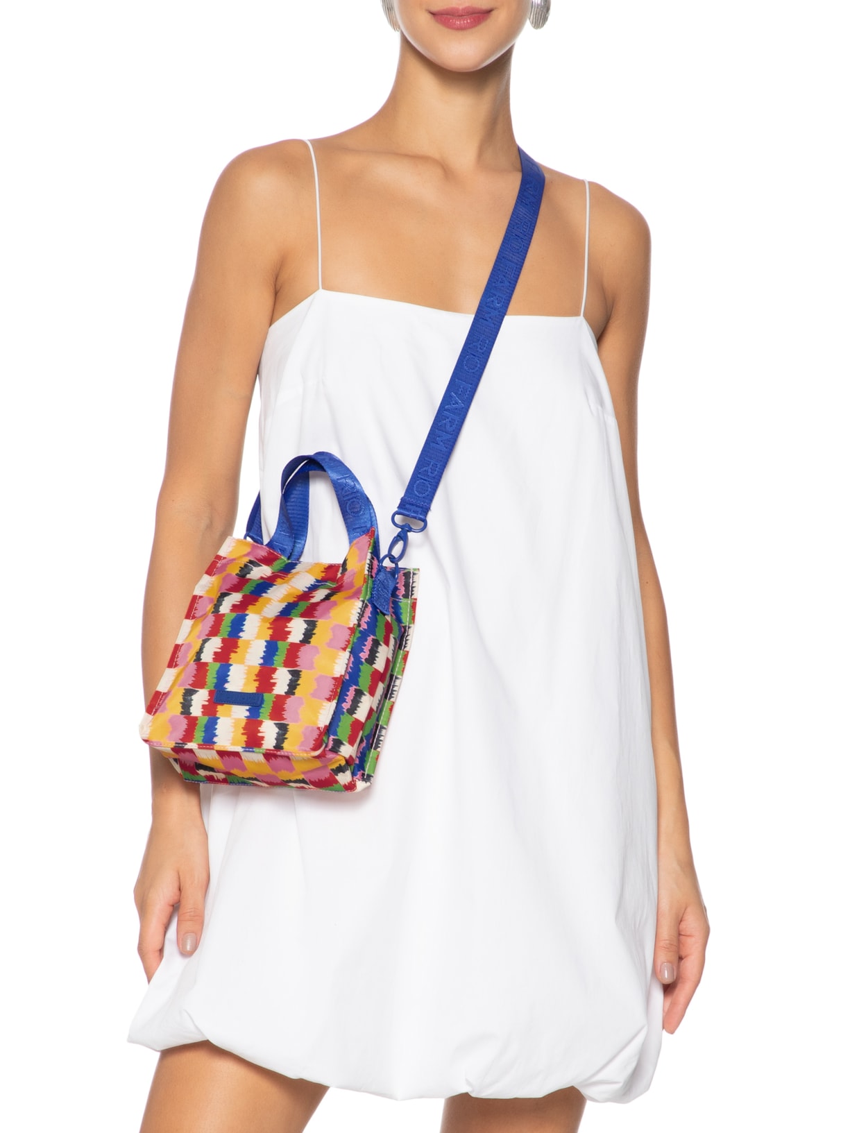 Bolsa Feminina Mimo Quadriculado Bosque Azul Farm Etc